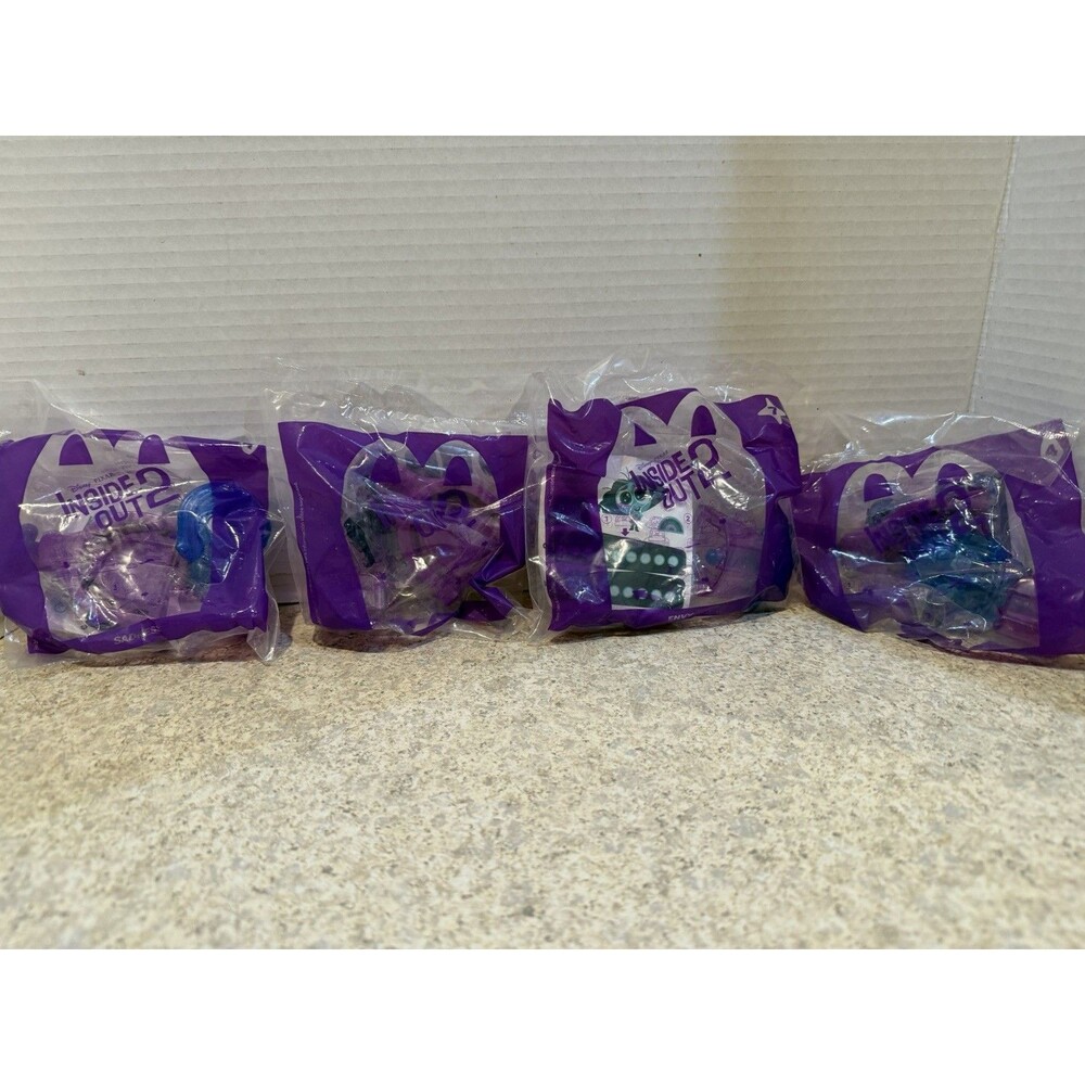 Lot of 4 Sealed McDonald's Inside Out 2 Happy Meal Toys Envy Sadness 2024